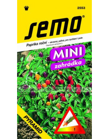 Paprika PYRAMID okrasná,silně pálivá