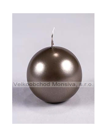 Svíčka koule metal 56mm bežovošedá