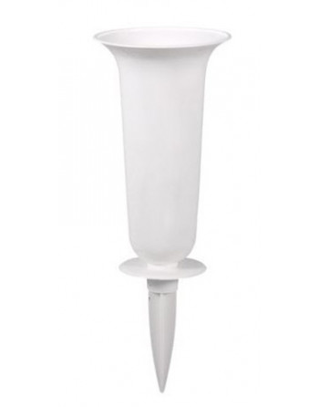 Váza zapichovací bílá 35x13cm(Tab.)