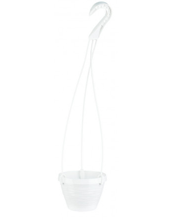 Květináč závěsný NOVO VRUB 23 cm bílý