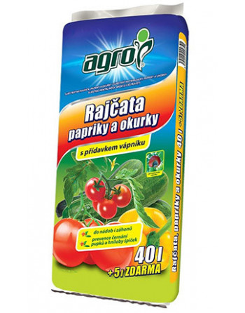 Substrát AGRO rajčata+papriky+okurky 45l
