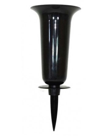 Váza zapichovací černá 35x13cm(Tab.)
