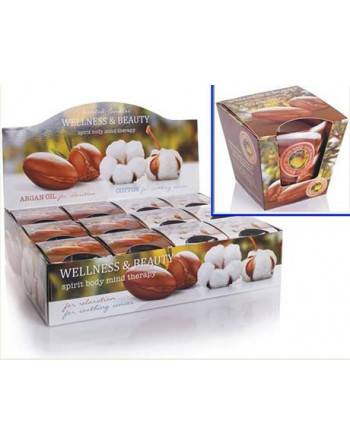 Svíčka v kon.skle 115g Wellness-ArganOil