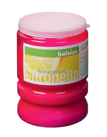 Svíčka Citronella 65x86mm růž.plast/AKCE