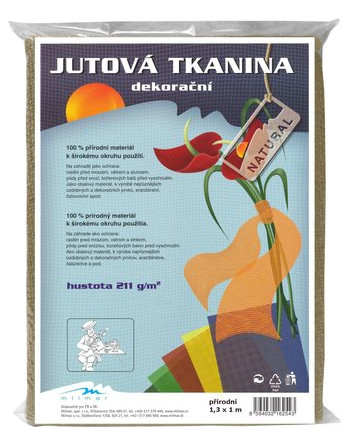 Jutová tkanina dekor. 1,3*2m přírodní