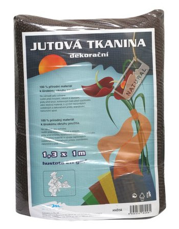 Jutová tkanina dekor. 1,3*2m hnědá