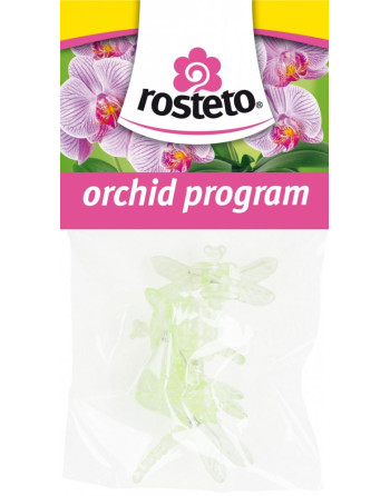 Klips Vážka - zelený 4 ks/orchideje