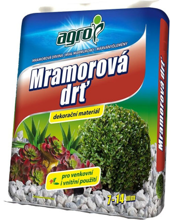 Mramorová drť 5 l (7-14 mm)