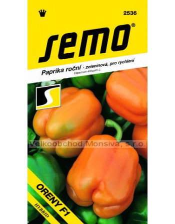Paprika ORENY F1 k rychlení oranžová