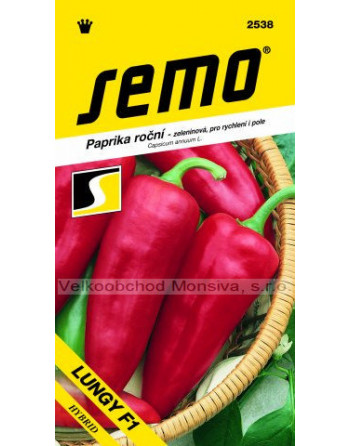 Paprika LUNGY F1 rychlení, pole