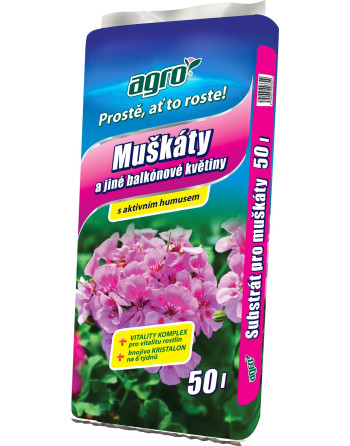 Substrát AGRO muškáty 50 l