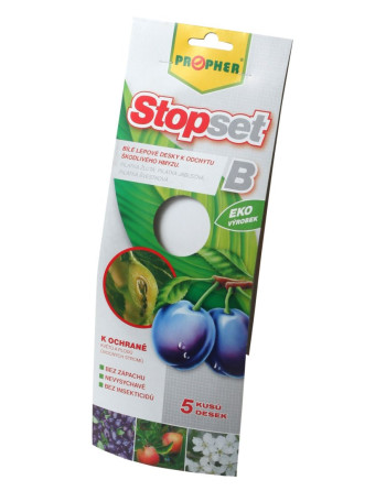 Stopset deska bílá 10x25