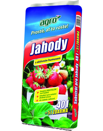 Substrát AGRO pro jahody 40l + 5l