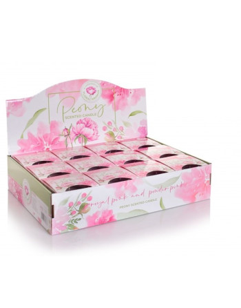 Svíčka v kon.skle 115g PEONY royal pink