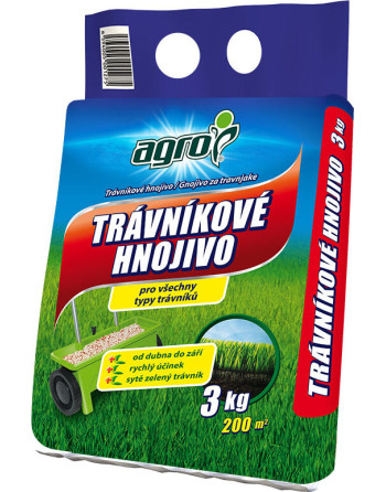 Trávníkové hnojivo 3 kg- AGRO