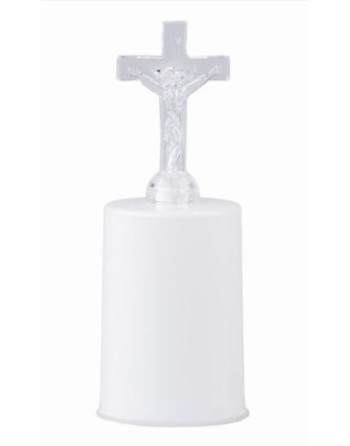 LED kříž plast bílý, 60 dní
