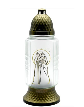 Hřbit.sklo 27cm Madona, vklad 80g/24h