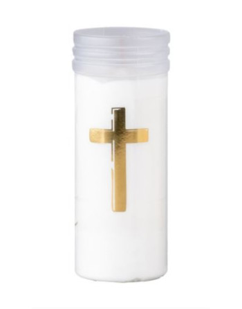 Hřbit.vklad kříž 165g/2,5dne bílá litá