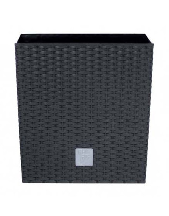 Květináč RATO LOW 20cm+vklad antracit