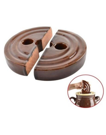 Těžítko do zeláku glaz., ker.půlené,15cm