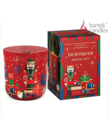 Svíčka ve skle 150g Nutcracker dř.knot