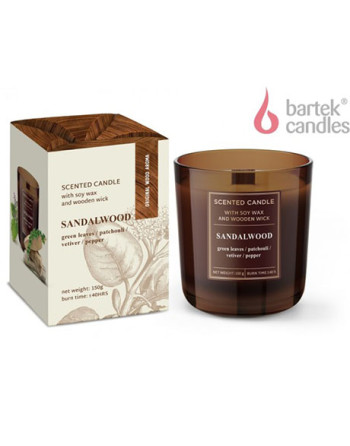 Svíčka ve skle 150g Wood-Sandalwood