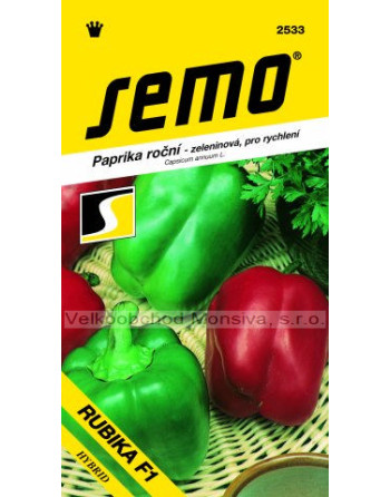 Paprika RUBIKA F1 rychlení, pole