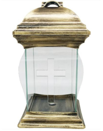 Hřbit.Katedrála 26cm Kříž zlatá