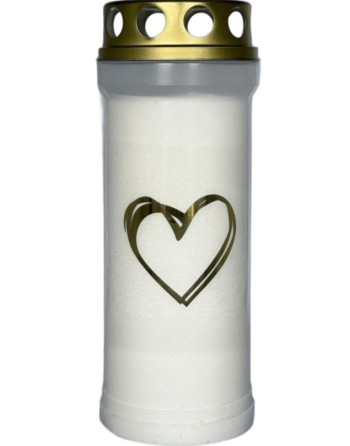 Hřbit.vklad Srdce 240g/3dny bílý litý