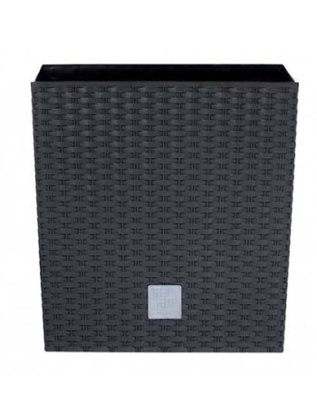 Květináč RATO LOW 26,2cm+vklad antracit