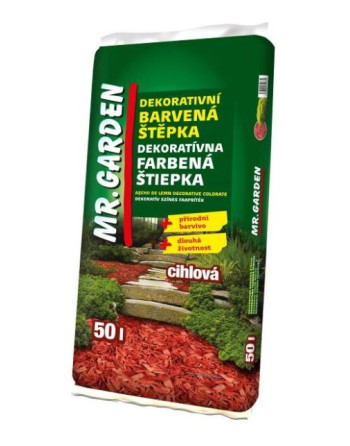 Mulčovací štěpka Mr.Garden 50l cihlová