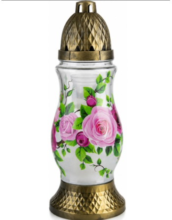 Hřbitovní sklo RUŽE/28cm/vklad80g/24hod